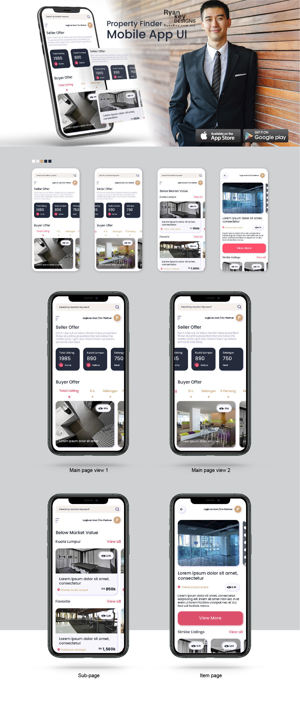 Property Finder Mobile App UI