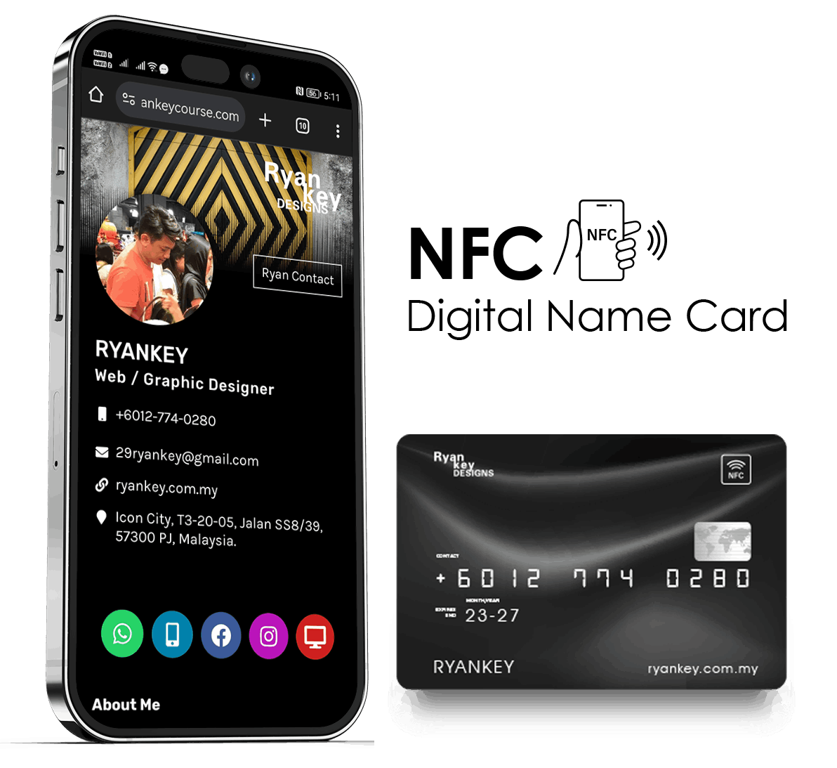 Digital Name Card NFC Card